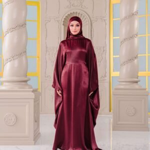 SAMARA ABAYA in Maroon Burgundy