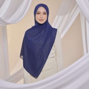 Qalbu Shawl in Dark Blue