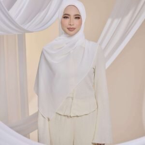 Qalbu Shawl in Off White