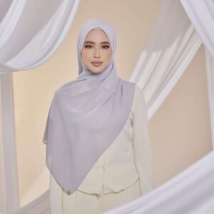 Qalbu Shawl in Dusty Silver