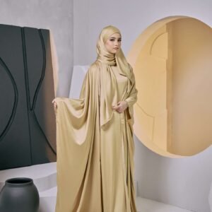 MEDINA ABAYA in Champagne Gold